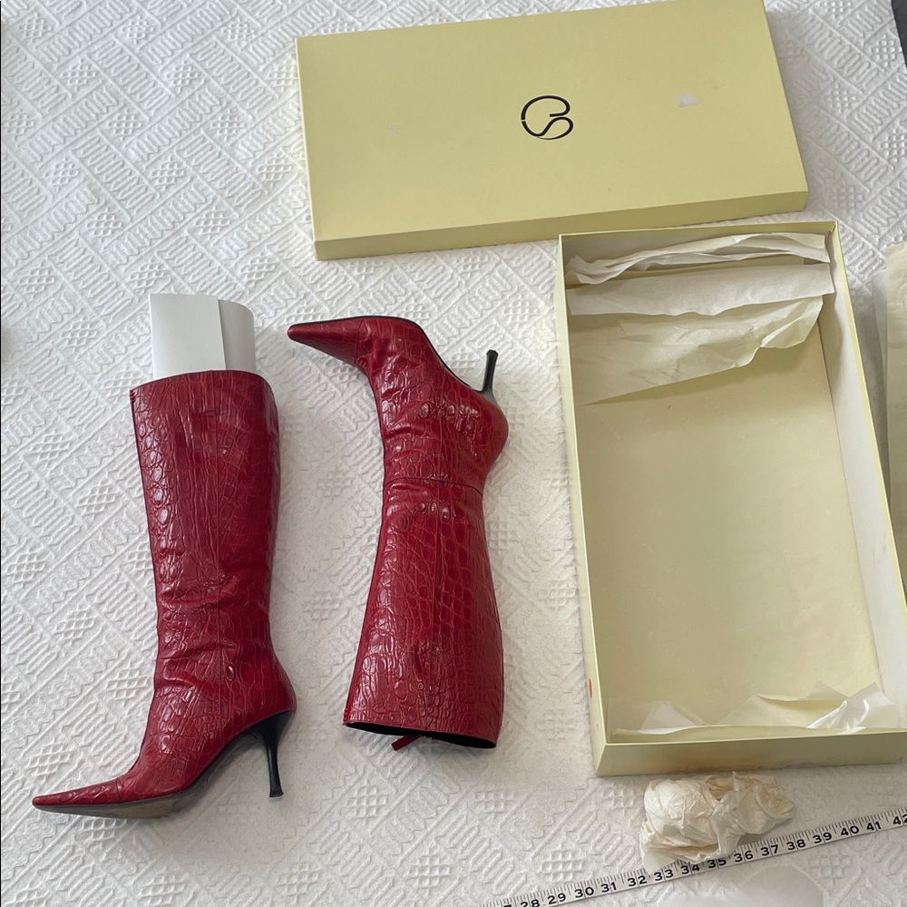 St. John Red Croc Print Tracey Tronchetto 5